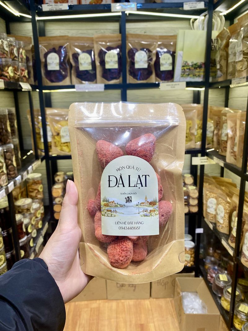 Dâu sấy giòn - túi nhỏ